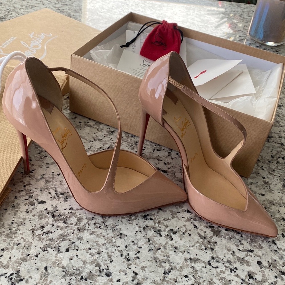 Christian Louboutin pumps, size 37, Jumping nude, 100mm